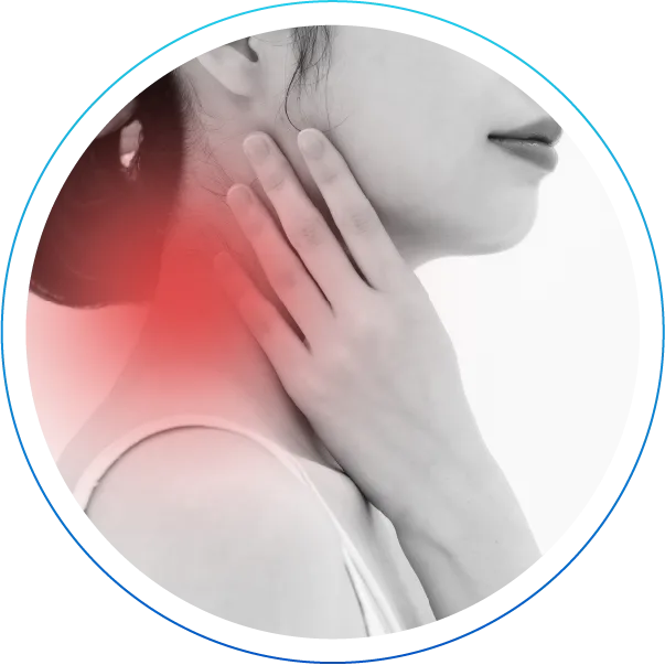 首の痛みの画像